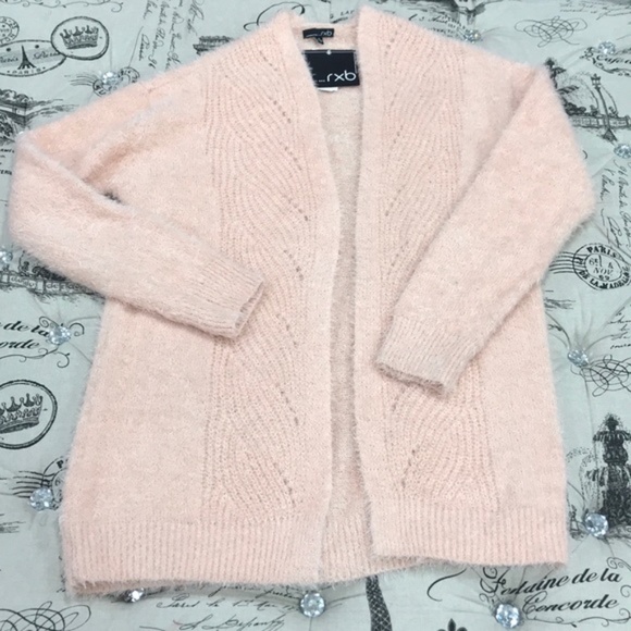 RXB Open Front Pink Cardigan - Picture 2 of 8